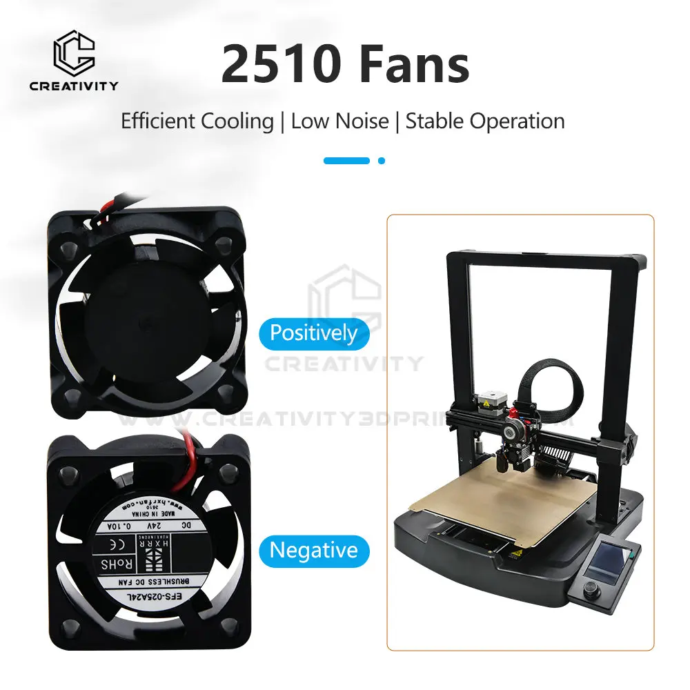 

2510 Axial Fan for CR-10 SE / Ender3 V3 SE 2510 Cooling Fan 24V 13000 L45_1.25 for CR-10 SE Ender 3 v3 se/ke 3D Pritner Parts