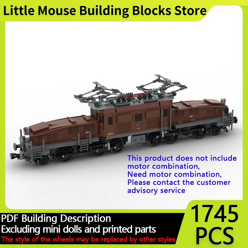 

City Car Model MOC Building Bricks Ce 6/8 Electric Locomotive Modular Technology Gifts Holiday Assemble Children Toys Suit