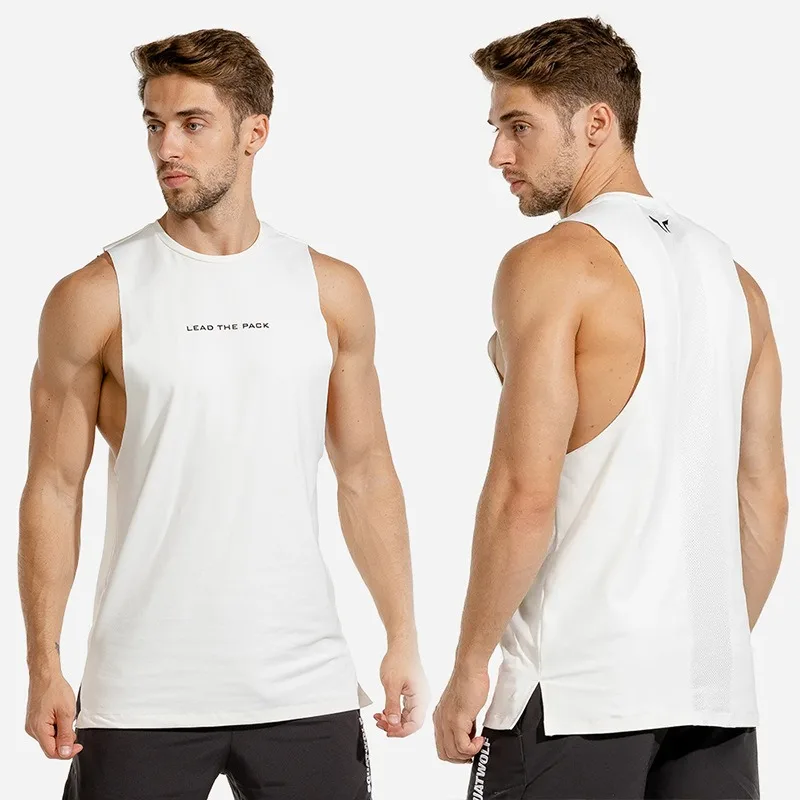 2024 Summer New Men\'s Fitness Vest Summer Loose Quick Drying Fitness Sports Sleeveless T-shirt Wholesale