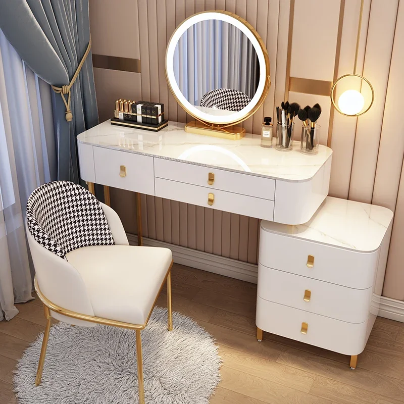 Tocador De madera maciza para dormitorio, mueble moderno De lujo con cajón europeo, Tocador De Maquillaje para niñas