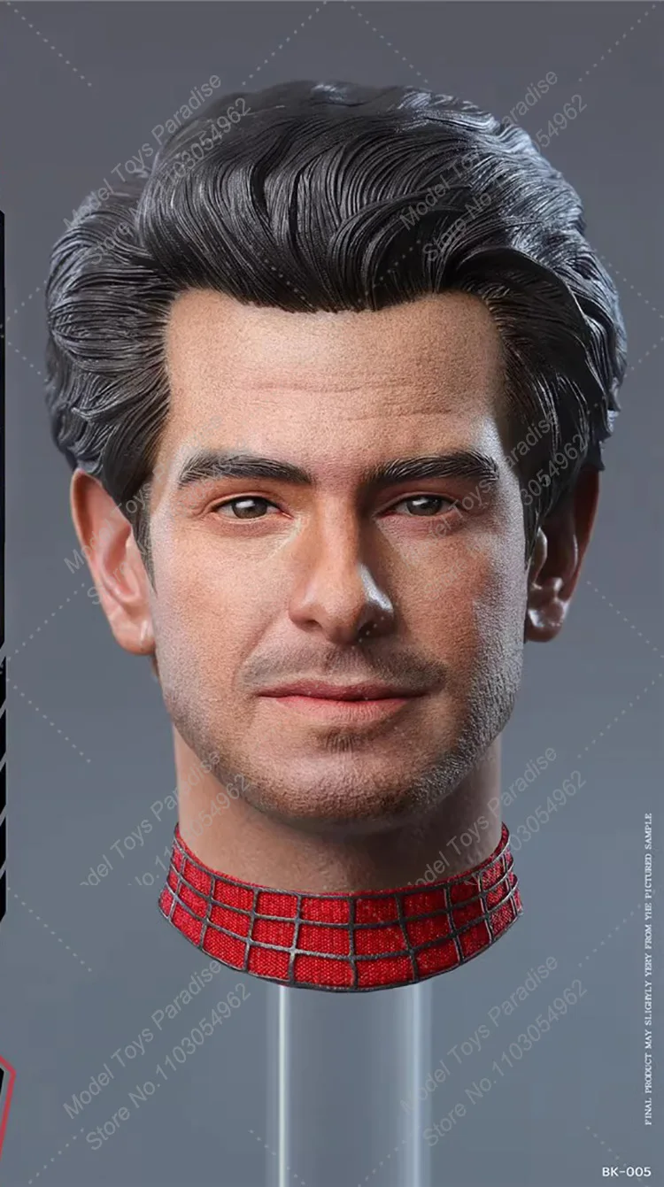 BLACK 8 STUDIO BK-005 1/6 Men Soldier Spider Hero Head Carving Andrew Garfield Super Hero Head Fit 12inch Action Figure Body