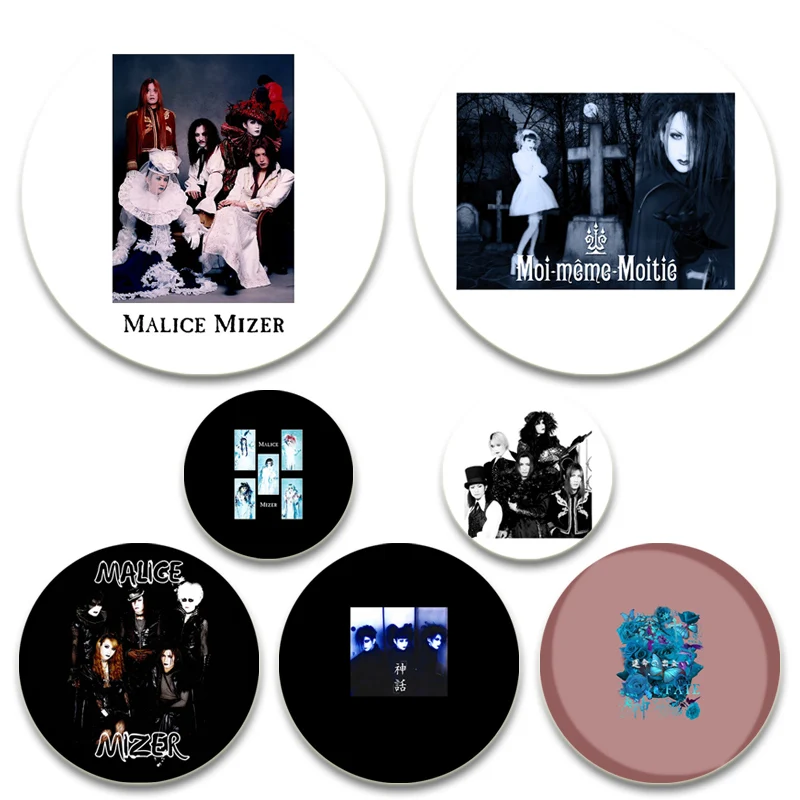 Rock Band Malice Mizer Spille smaltate Accessori per gioielli di moda Spilla cantante per zaino Decorazione vestiti Distintivi da bavero Regali