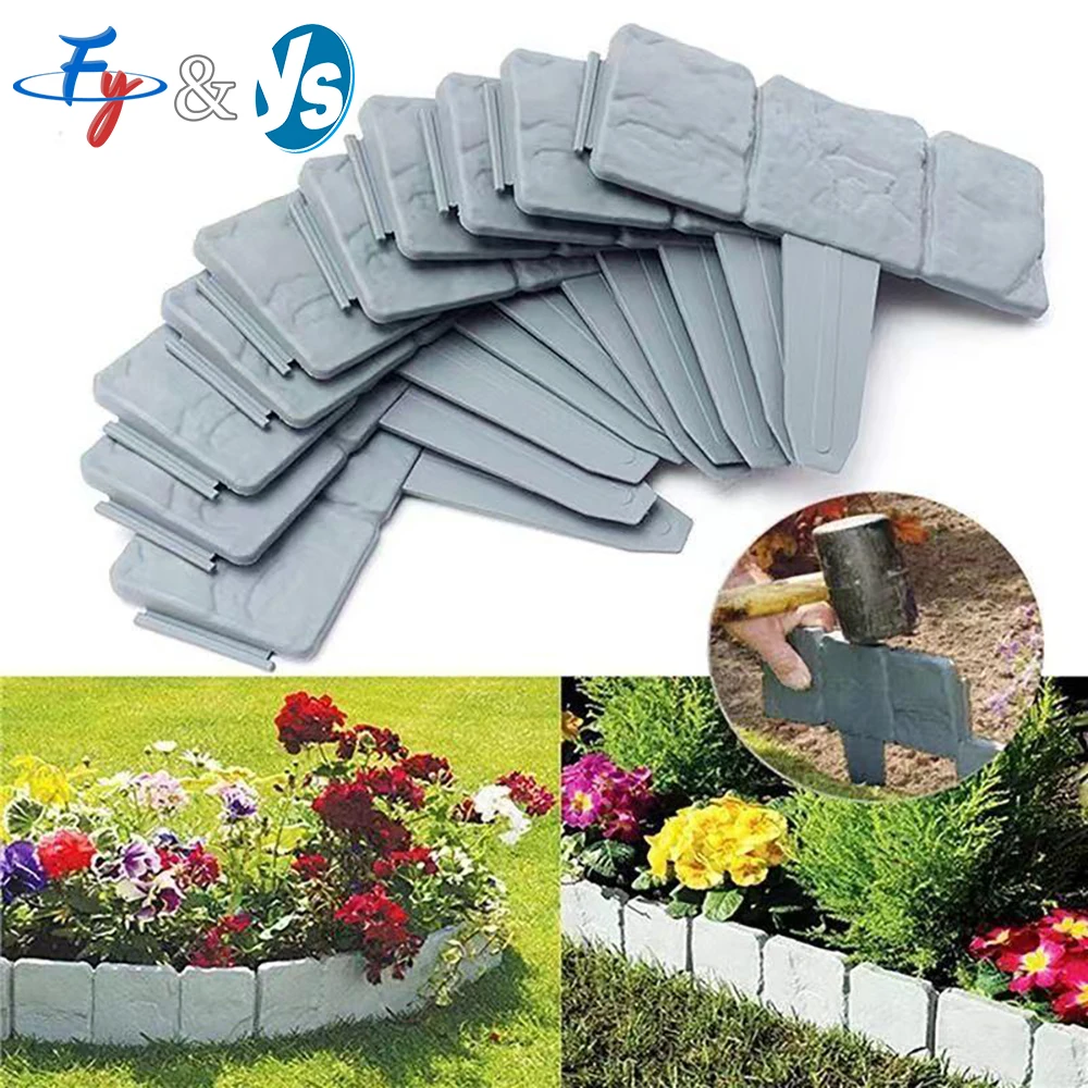 

Пластиковый садовый забор из имитации камня - съемная перегородка для газона, клубов и украшения двора виллы