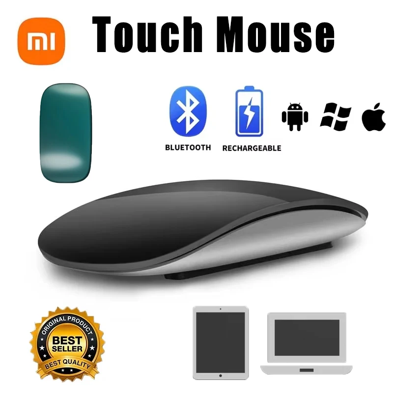

Xiaomi Wireless Mouse Rechargeable Bluetooth 5.0 Silent Surface Touch Mice Ultra-thin Magic Mouse For Laptop Ipad Mac PC Macbook