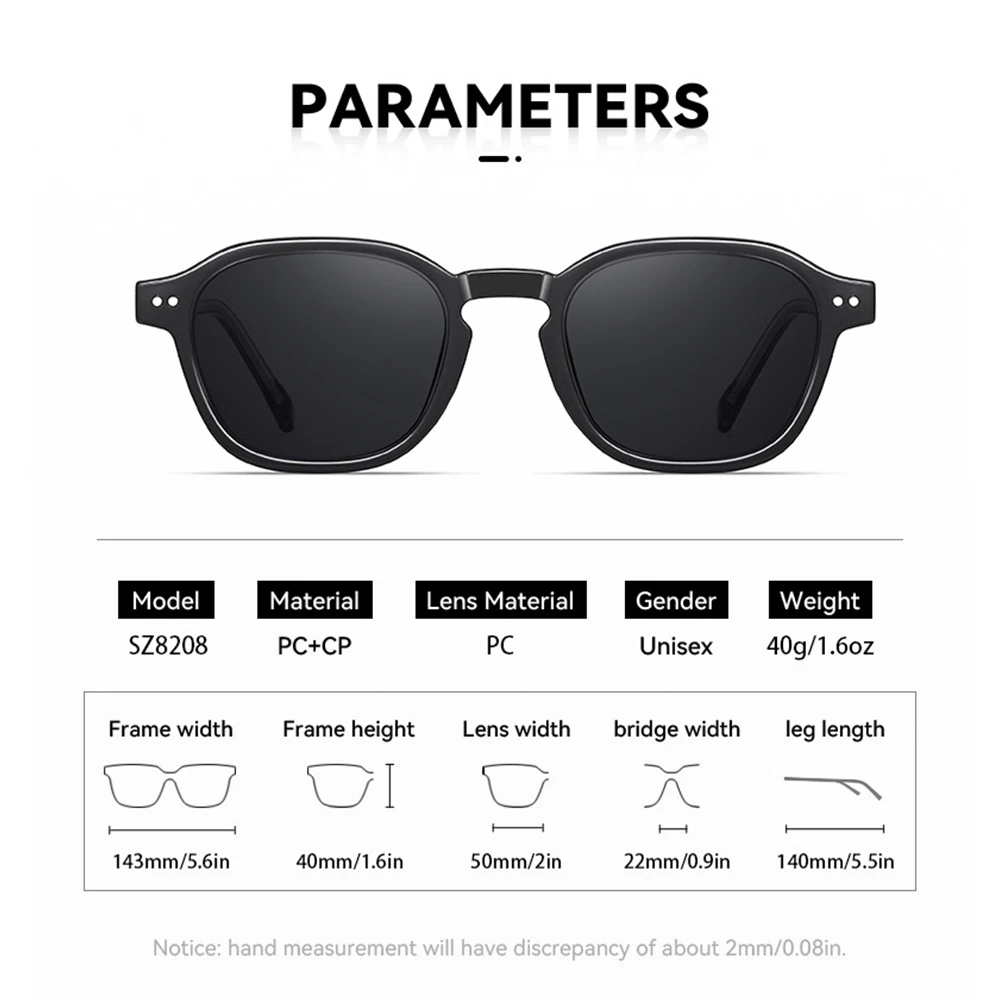 DDDLONG moda retro kwadratowe punkowe okulary przeciwsłoneczne damskie męskie okulary przeciwsłoneczne klasyczne Vintage UV400 odcienie zewnętrzne D534 — zdjęcie 5