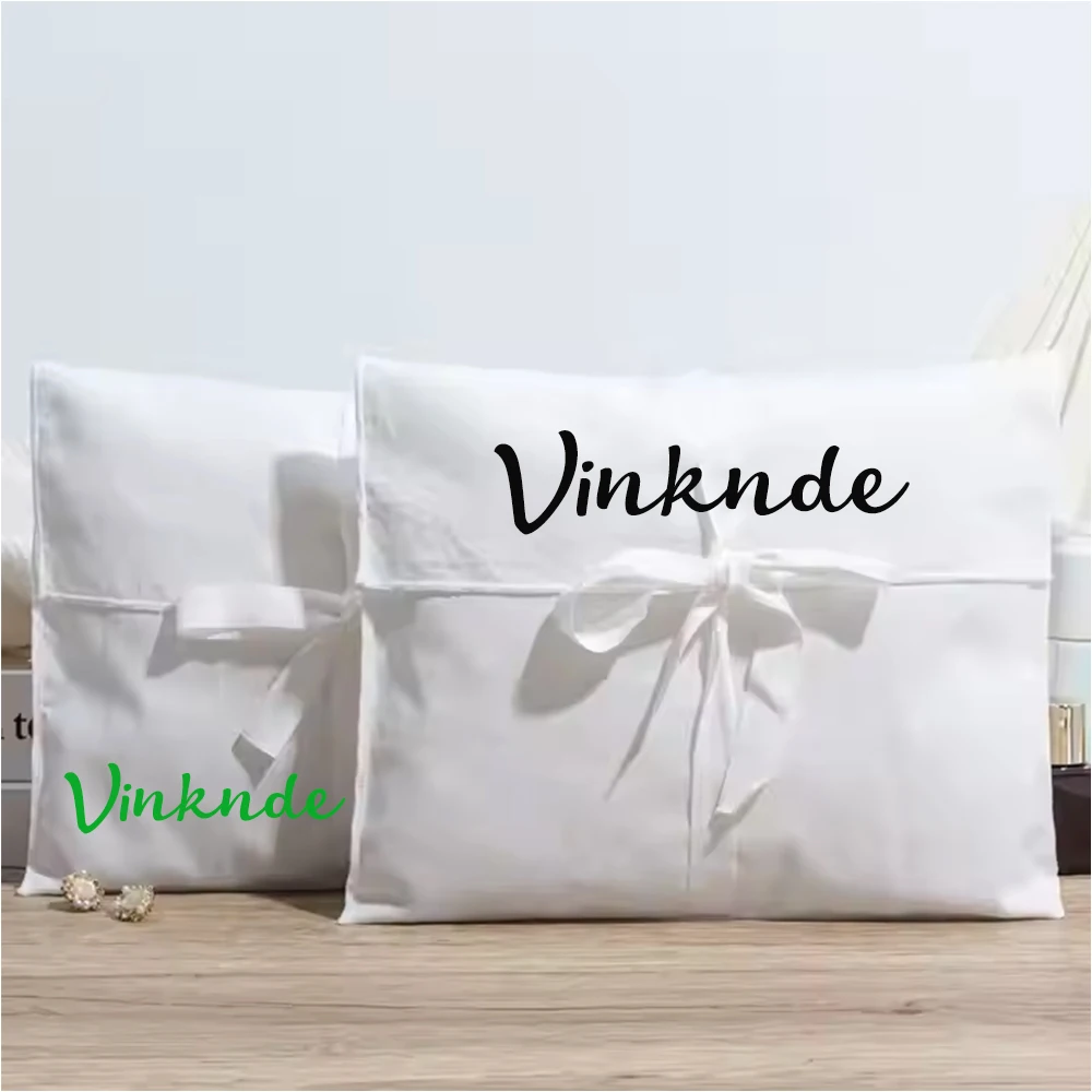 100pcs Bulk Custom Cotton Pouch Envelope Flap Jewelry Package Gift Bag Personalization Logo Handbag Dust Bags For Cosmetic Shoe