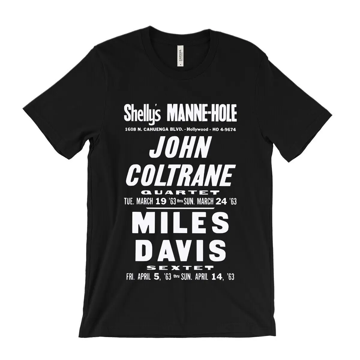 

Coltrane and Miles Davis T-Shirt - John Coltrane Quartet - Sextet - jazz poster