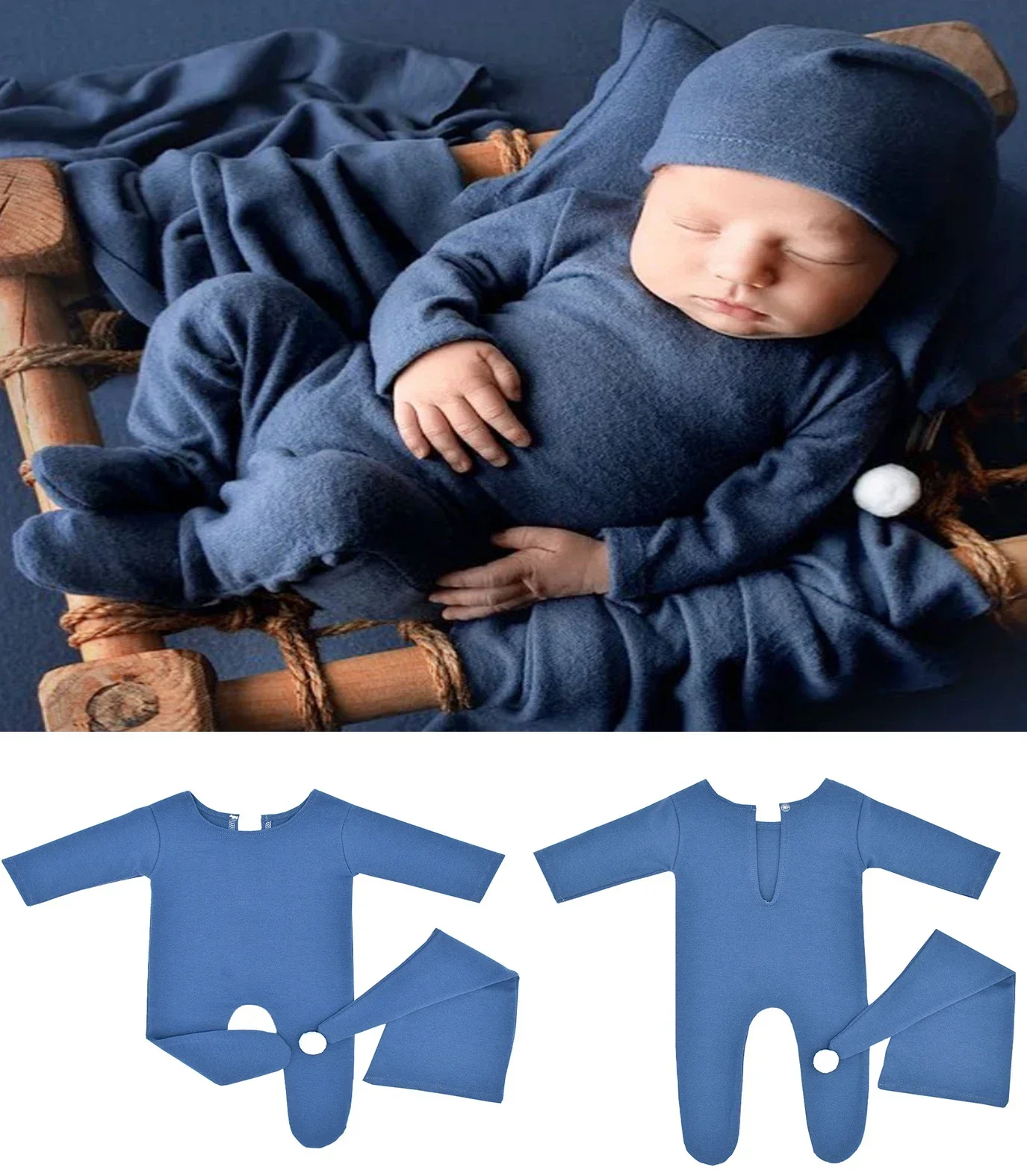 Neugeborene Fotografie Prop Stram pler Set Zubehör für Fotoshooting Artikel Junge Shooting Outfit Mädchen Kleidung männliche Overalls Anzug