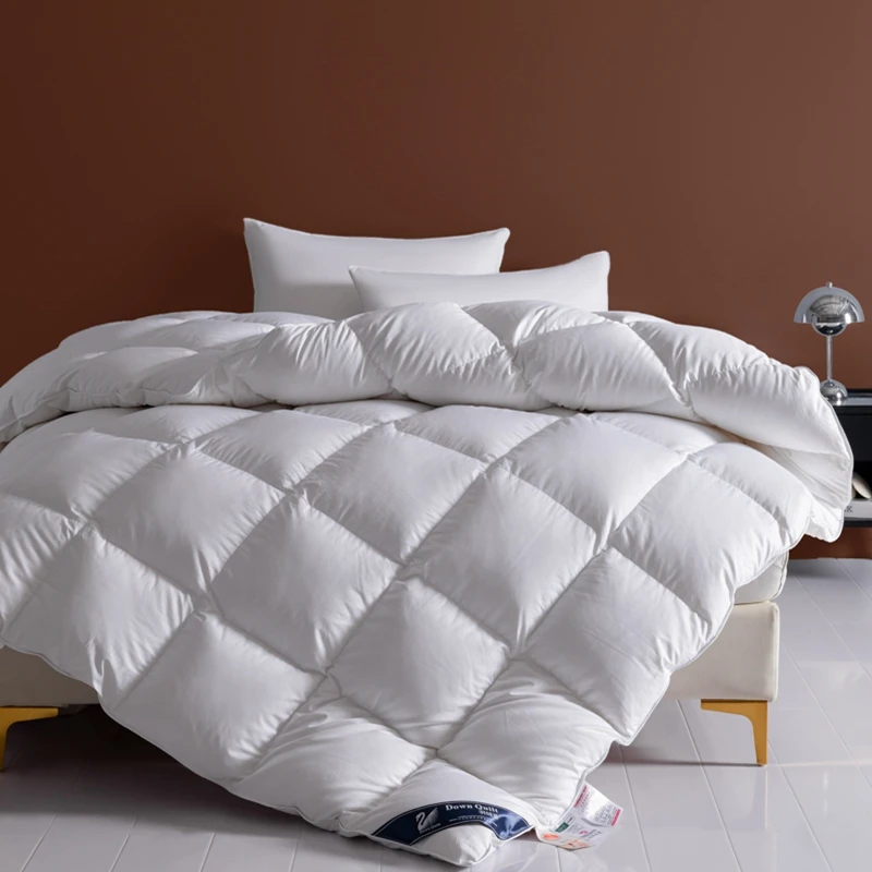 

Bedding Goose Down Comforter Winter Warm 3D Bread Quilt Lightweight Comfortable Quilts with Corner Tabs Double King Queen Size