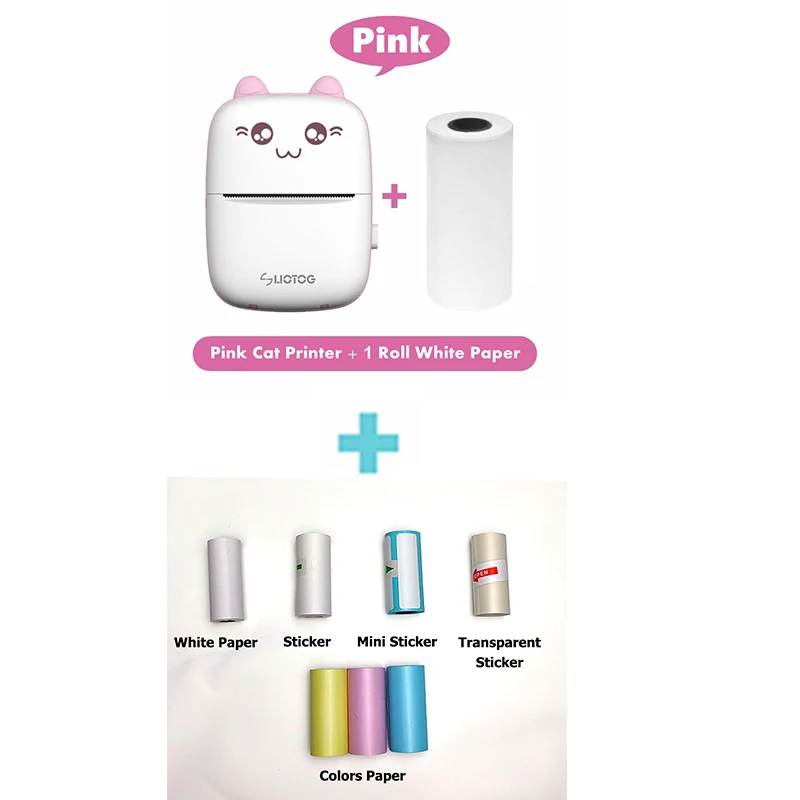 Mini Portable Printer HD Photo Bluetooth-Compatible Business Barcode Price Tag Cable Wireless Sticker Thermal Label Printer