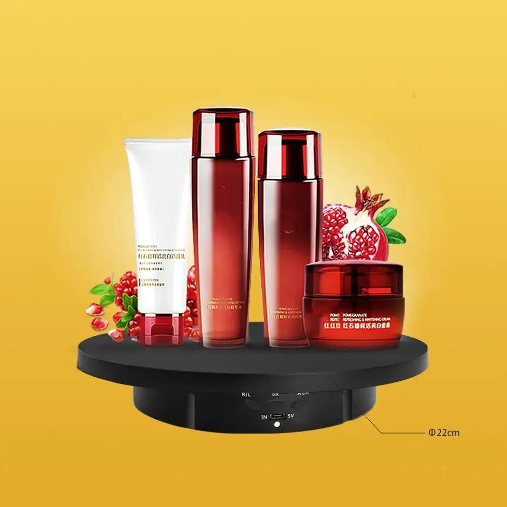 

360° turntable adjustment USB charging display stand Video shooting props Jewelry shoes 3-speed electric rotary visualizer