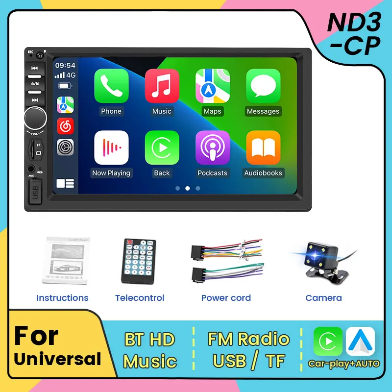 

7 Inch Universal Autoradio Car Radio HD Touch Screen Multimedia MP5 Video Player carplay Host unit display Audio Mirror Link BT