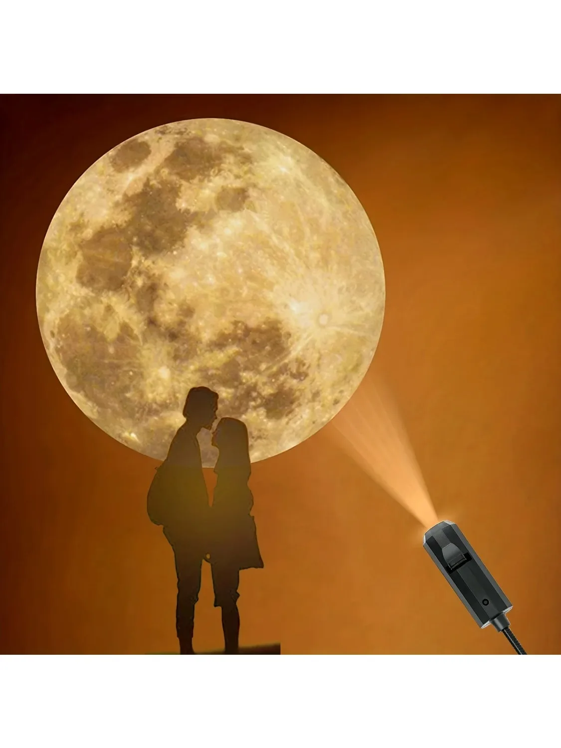Projektor USB Słońce Księżyc Ziemia, Lampka Atmosferyczna, Lampka Nocna z Gwieździstym Niebem, Romantyczna Dekoracja do Sypialni, Projektor Galaktyki — zdjęcie 2