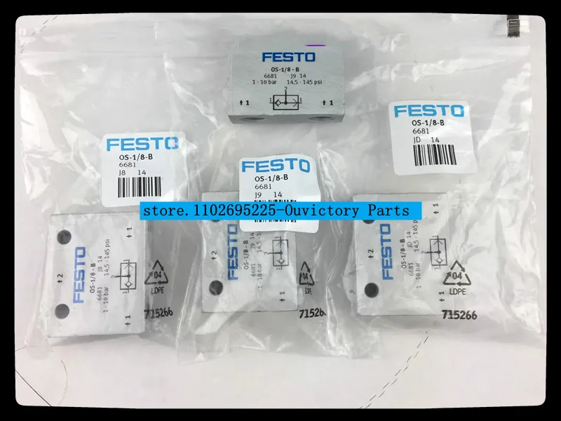 

OS-1/8-B 6681 OS-1/4-B 6682 OS-1/2 3427 OS-PK-3 6684 OS-PK-3-6/3 4232 New Original FESTO