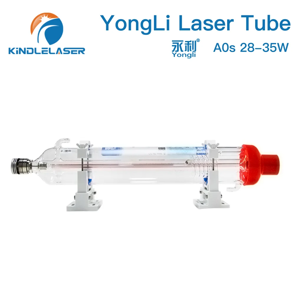 KINDLELASER Yongli A0s 28W-35W tubo Laser CO2 lunghezza 600mm diametro. 80mm per macchina da taglio per incisione Laser CO2