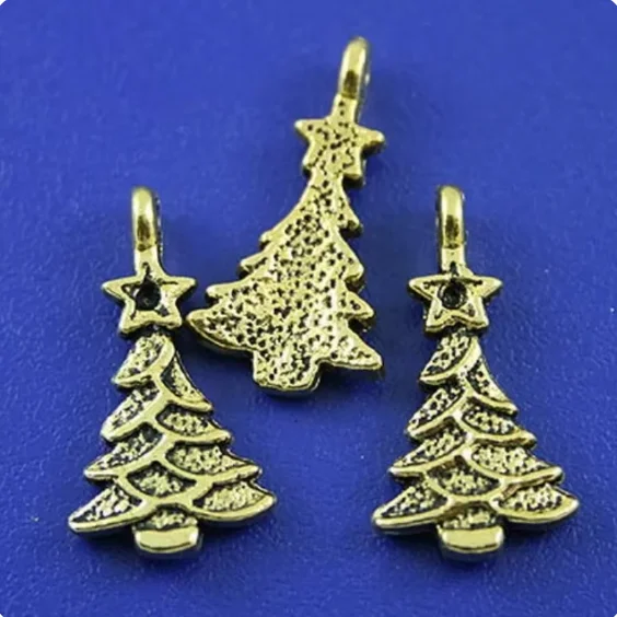 

15pcs 21*11mm dark gold christmas tree shaped charms HWH2299 for jewelry making