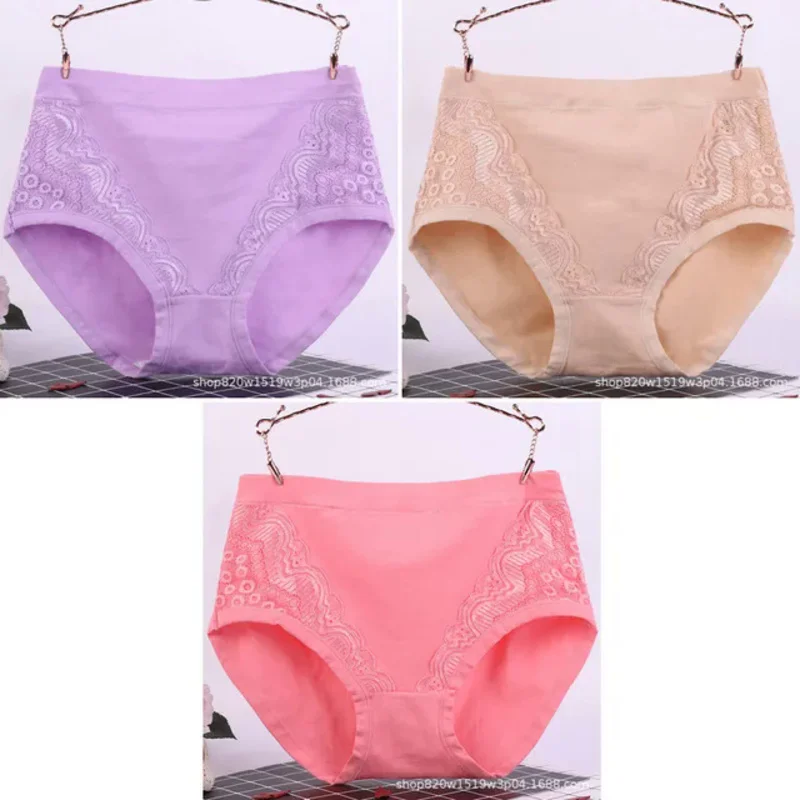 New Women Briefs Cotton Sexy Panty Lace Panties Underwear Plus Size Middle-aged women Underpants Large Size XXXL 4XL 5XL 6XL A1