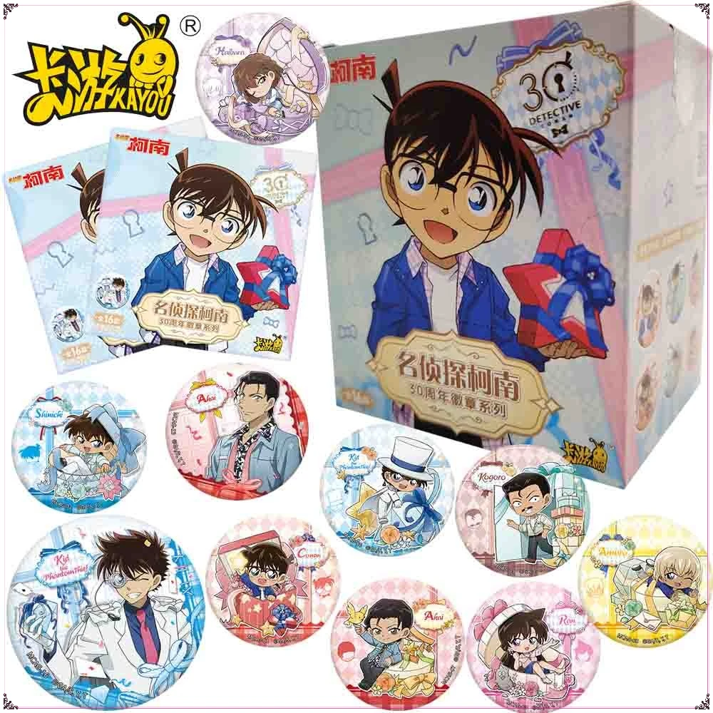 

KAYOU Genuine Detective Conan Exquisite Cartoon Badge Round Creative Tinplate Brooches for Backpack Accessories Handmade Gifts