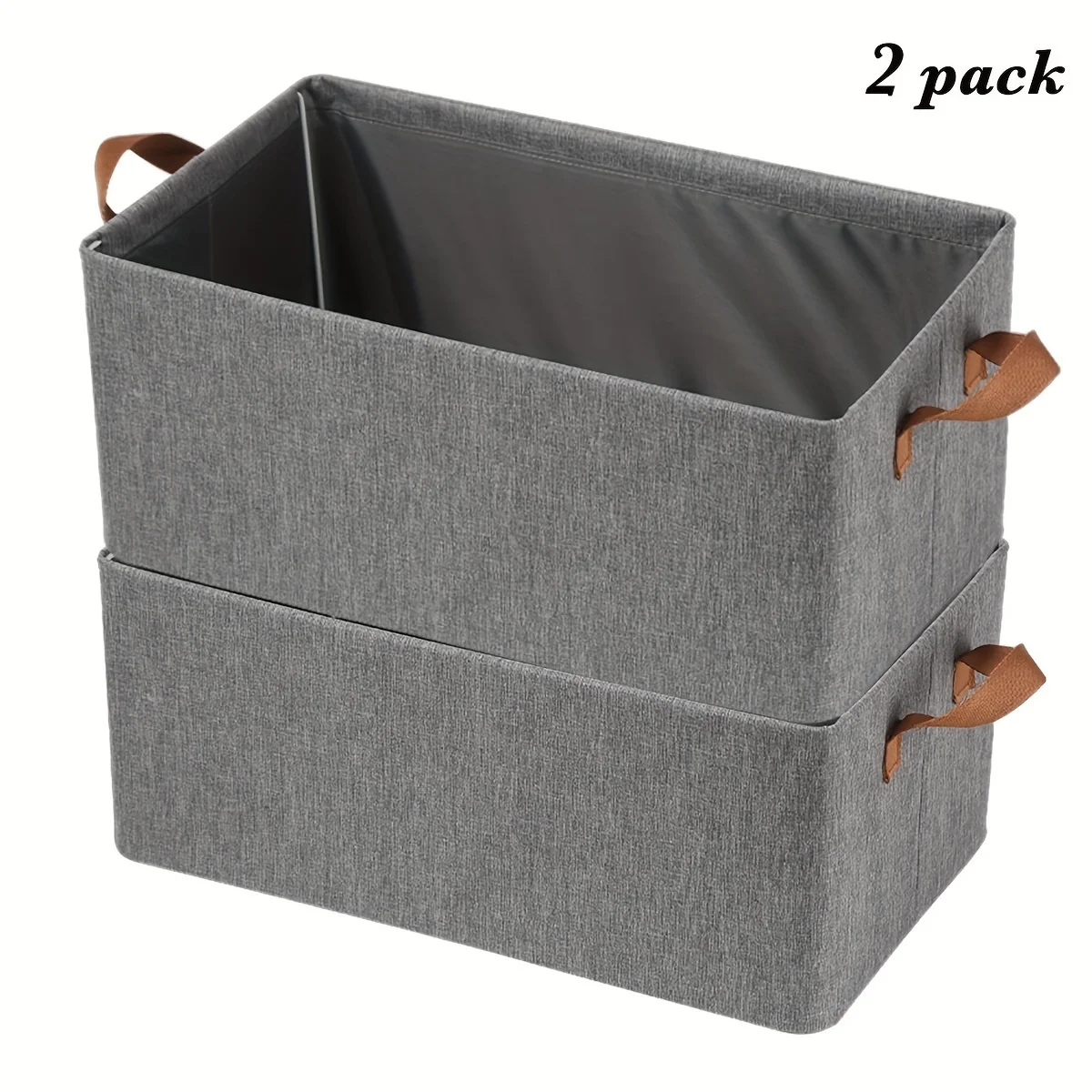 

2pcs Closet Storage Boxes Storage Containers Metal Frame Shelf Storage Boxes for Clothes, Blankets, Quilts, Toys and Bedding