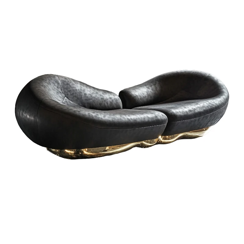 Art aesthetic sofa mansion Italian light luxury furniture, high-density sponge