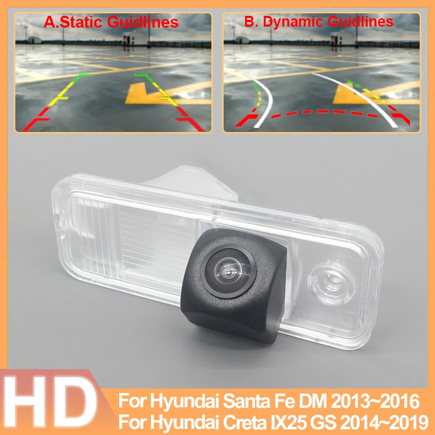 

HD Fisheye Rear View Camera For Hyundai Santa Fe DM 2013~2016 Creta IX25 GS 2014~2019 Car Vehicle Reverse Parking Accessories