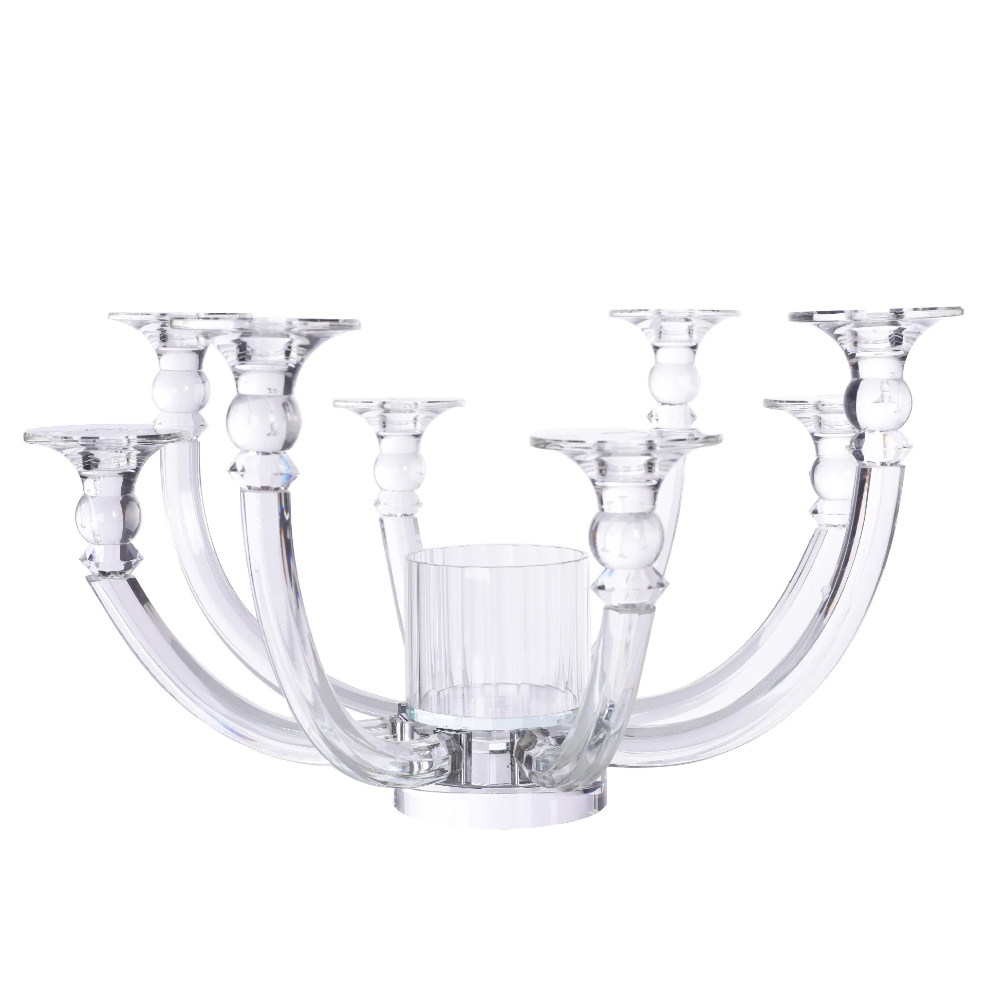 Candlestick Flower Stand Decorative Glass Candlestick Crystal Candlestick Creative Wedding Hotel Restaurant Dining Table