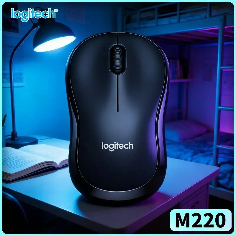 Logitech M220 Quiet Click Mice Low Power Circuit Smooth Cursor For Windows Mac Desktop Notebook Laptop Home Office Daily Work