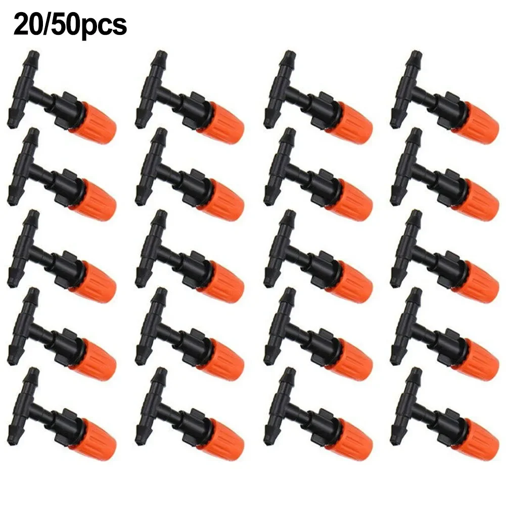 40pcs Misting Sprinkler Nozzles&Tee Joints With 100pcs Misting Sprinkler Nozzles&Tee Joints Watering Sprinklers Emitter Drippers