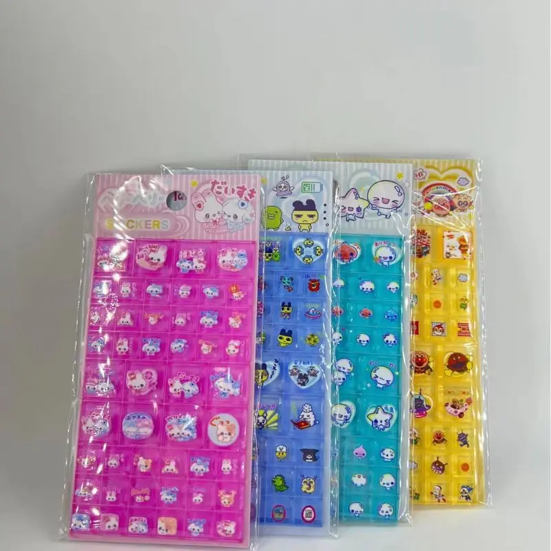 

1-10pcs Japanese Tamagotchi3d Solid Square Sticker Diy Mobile Phone Case Decoration Children'S Handbook Toy Sticker Gift