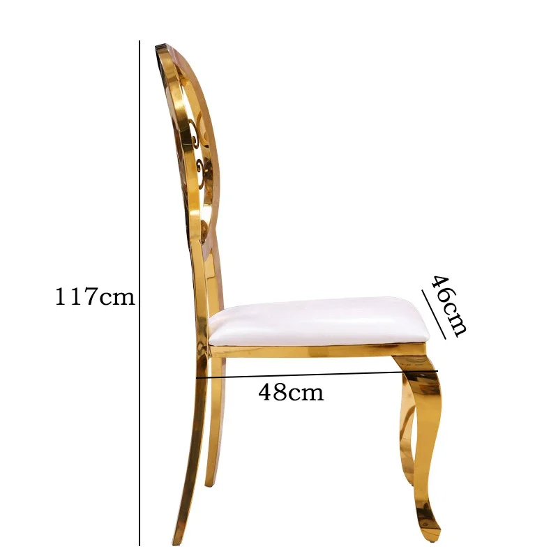 Custom modern simple style metal PU leather dining chair with hollow backrest leisure high quality stool for dining room club