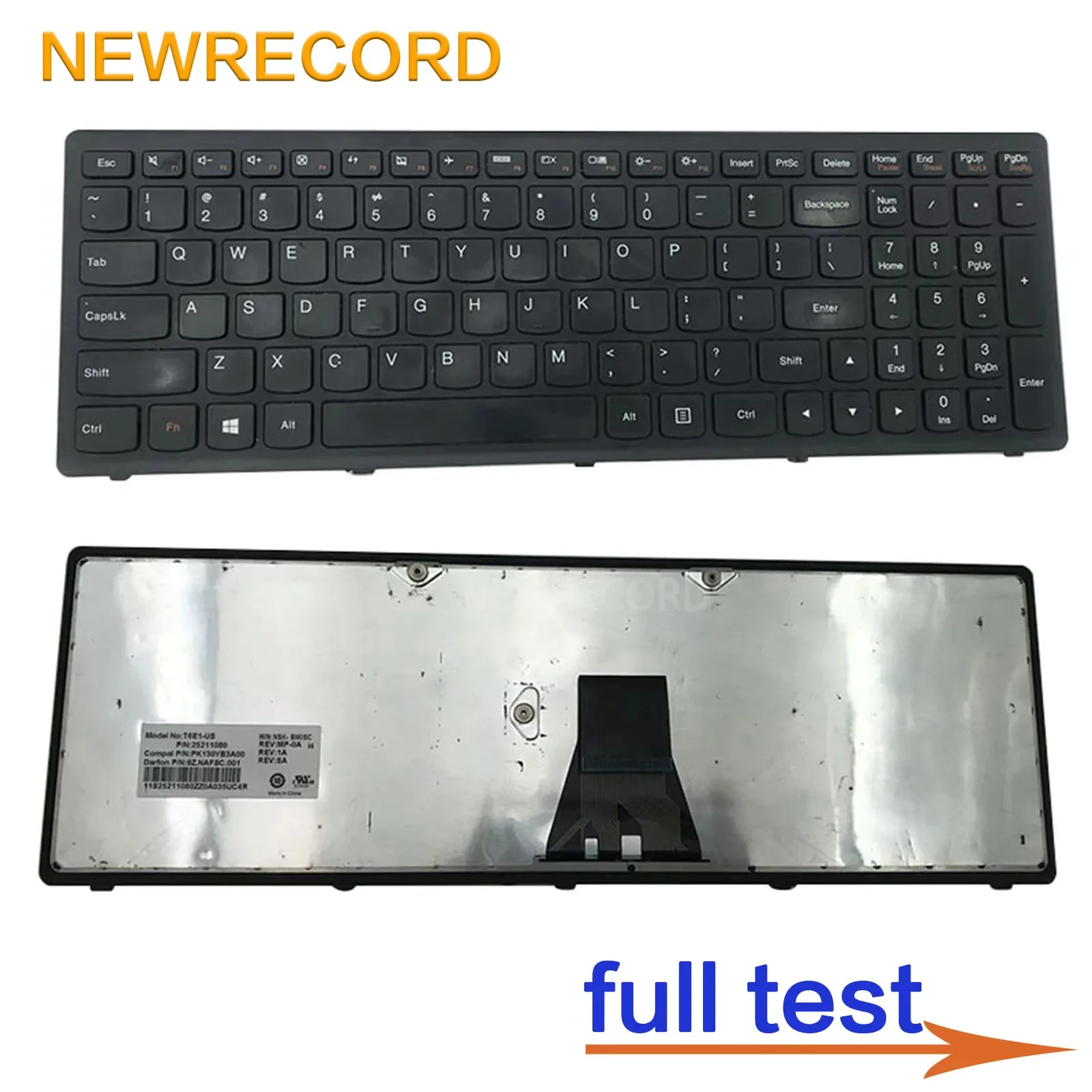 

For Lenovo Idea Flex 15 15D Black Frame English 9Z.NAFSW.K01 NSK-BMKSW 01 25211080 Laptop Keyboard