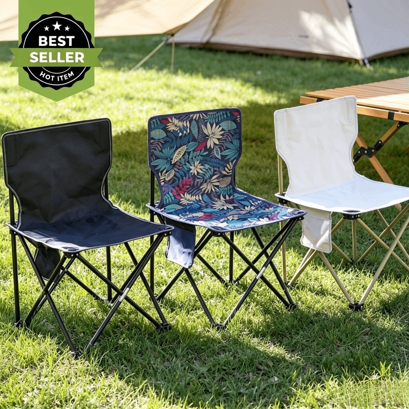 Foldable Outdoor Chair – Lightweight & Portable for Camping, Fishing, and Outdoor Picnics Hiking Travel