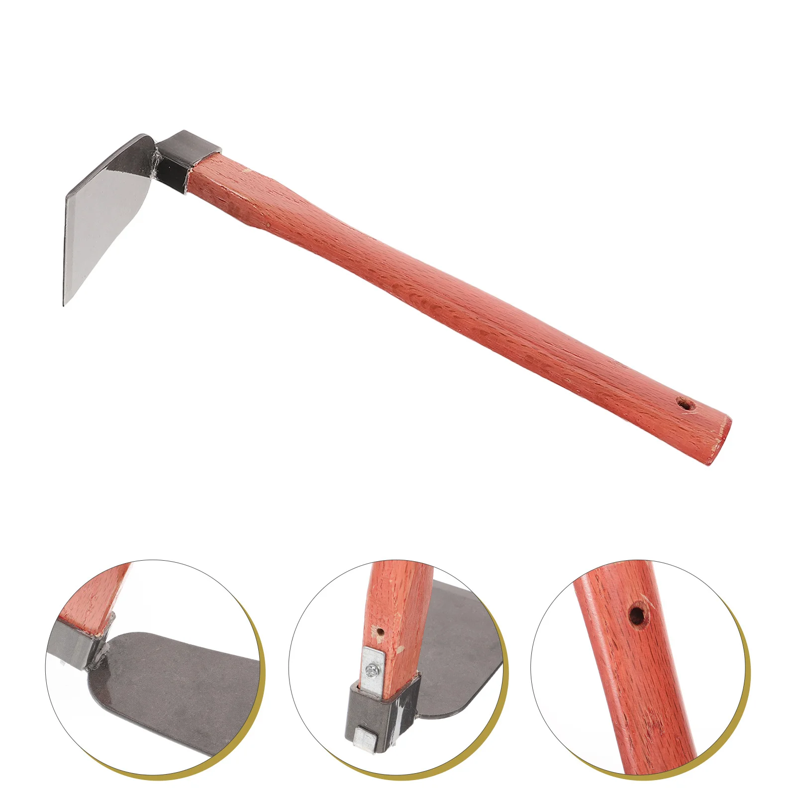 Handheld Stainless Steel Gardening Hoe Heavy Duty Planting Tool for Weeding Loosening Soil Durable Outdoor Garden Hoe