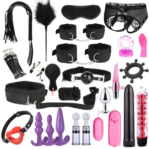 Kit BDSM Kulit Borgol Permainan Mainan Seks untuk Pasangan Tali Pengikat Manset Pelindung Tubuh Tali Pengikat Mainan Seks Dewasa Erotis untuk Pesta Seksi 8 kit toko seks penjualan terbaik - №