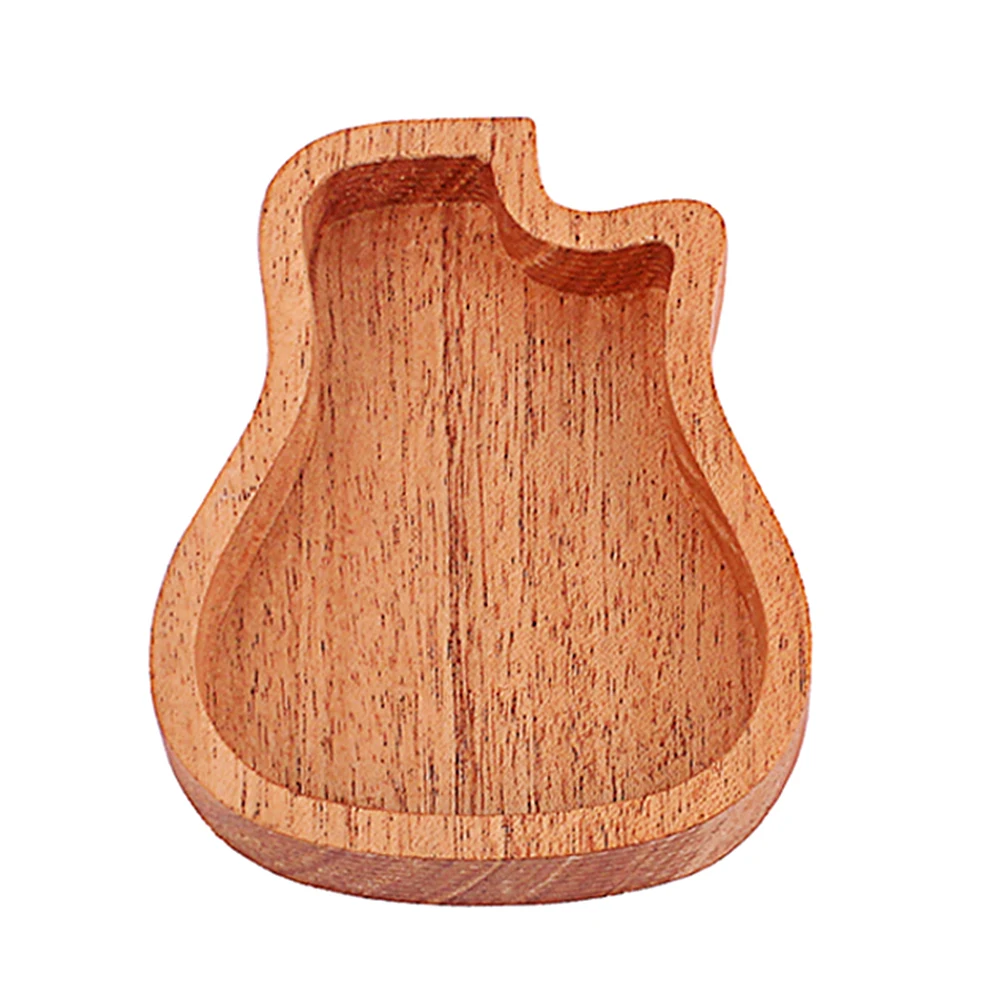 

Guitar Accessories Wooden Acoustic Case Musical Instrument Plectrum Holder Storage
