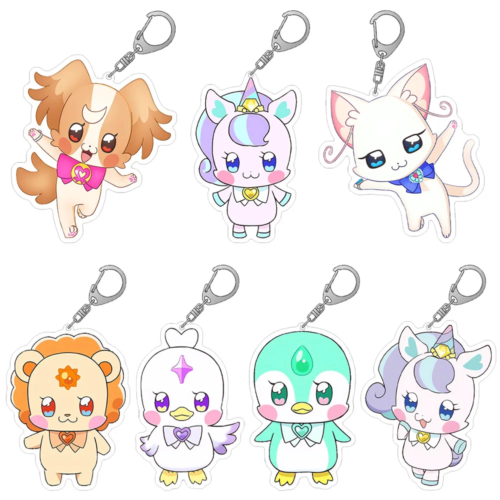 Guo Xiao Luo Pretty Cure anime peripheral cute Niko pet cartoon acrylic keychain Bag pendant Boys girls holiday gift