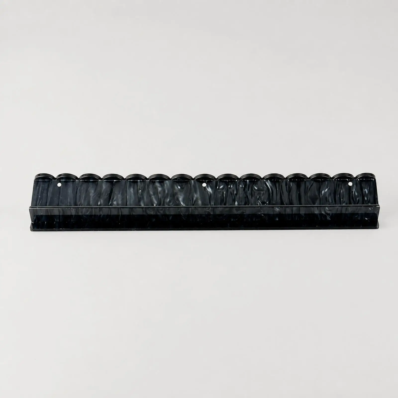 Black Marble Mahjong Tile Holder and Pusher for Tabletop Games Acrylic Rail Rack for Sorting Tiles Smooth Slide
