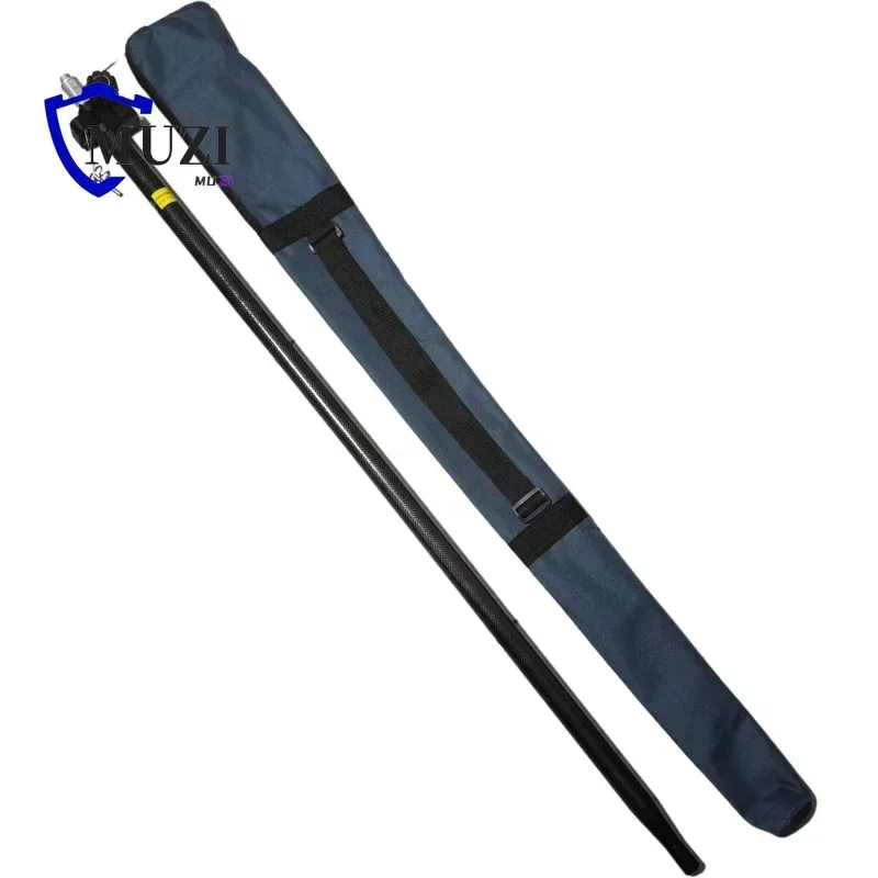 Carbon Fiber Telescopic gps Pole GPS RTK Survey Pole From 1.25M To 2.1M 5/8 thread