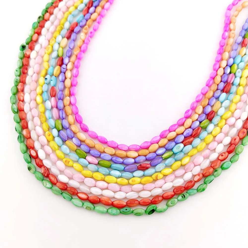 HUIDANG Neu in Perlen Halskette Kragen kurze bunte Muschel Perle Sommer Halskette Damen – Detail 1