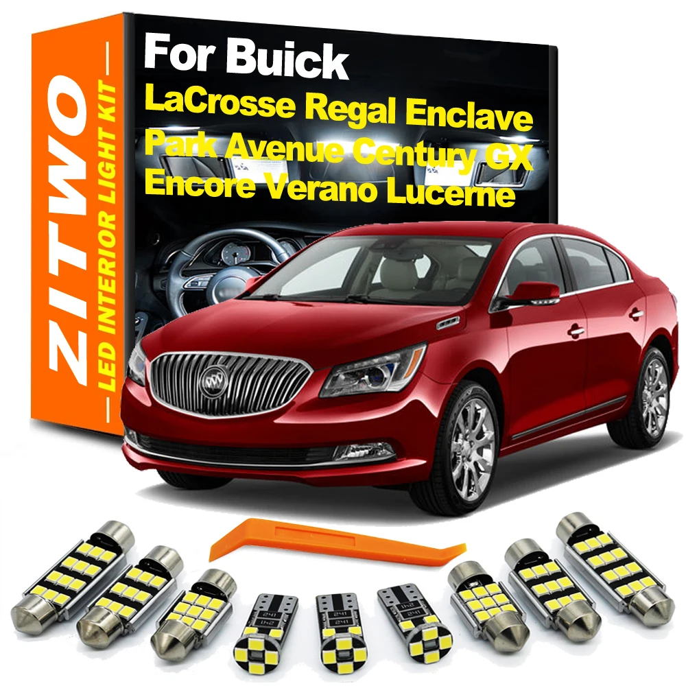 ZITWO LED Interior Light Kit For Buick Lacrosse Regal Enclave Verano Encore GX Lucerne Century Lesabre Rendezvous Park Avenue