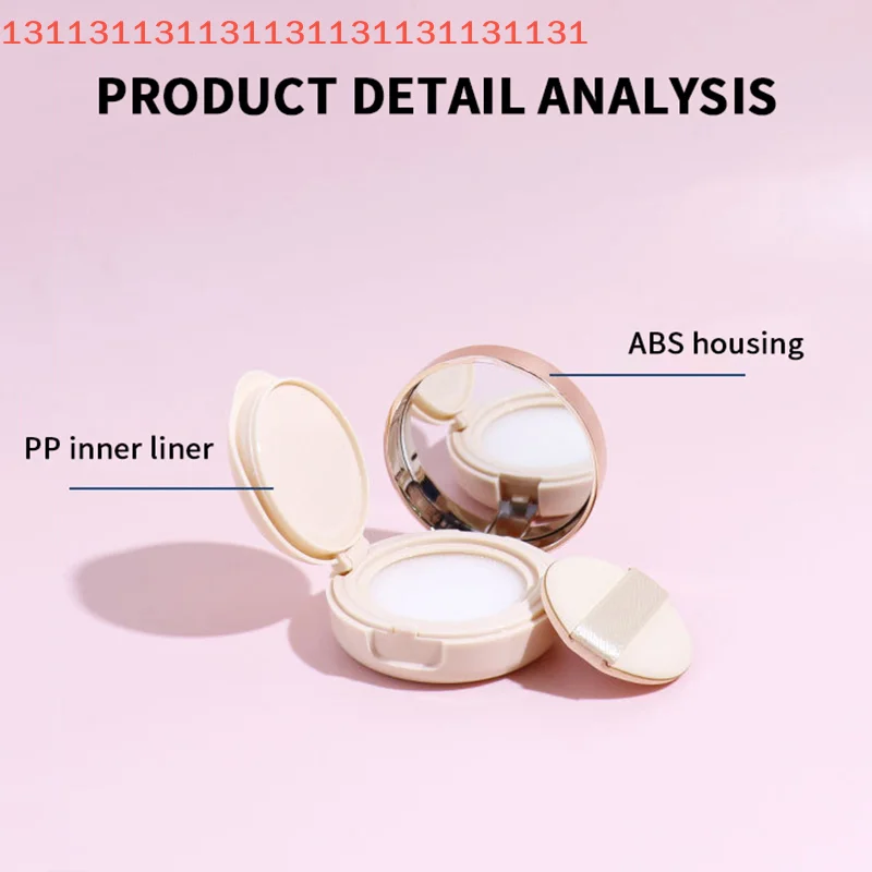 6 g tragbare Luftpolster-Puff-Box, Kosmetik-Make-up-Behälter mit Puderschwamm und Spiegel für BB-Creme-Foundation