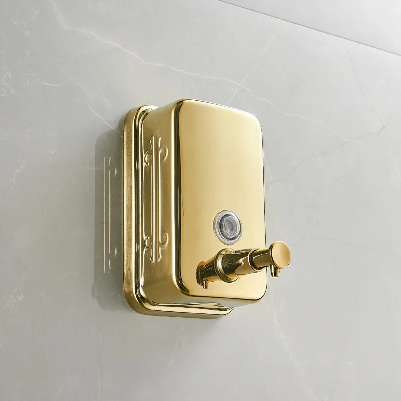 Golden Striped Soap Dispenser Can Hold Shower Gel, Shampoo, Hand Sanitizer and Other Liquid Dispensers.