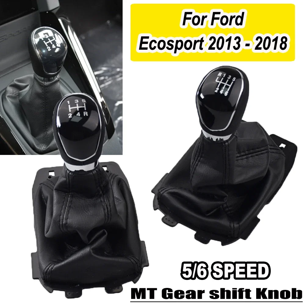 Gear Shift Knob Lever Shifter Gaiter Boot Cover Case For Ford Ecosport 2013 2014 2015 2016 2017 2018