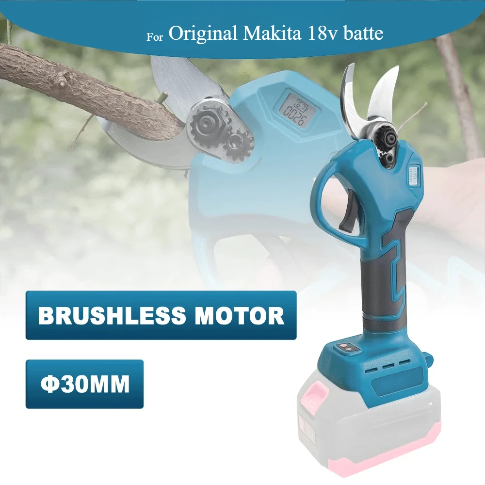 

For Makita Brushless Electric Pruning Shears Garden Tool Branche Scissors Fruit Tree With LED Display Fit Makit
