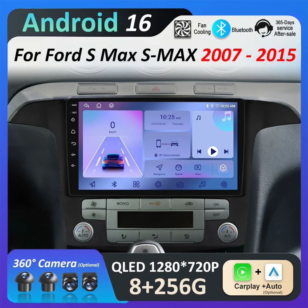 

Car Video for Ford S Max S-MAX 2007 2008 2009 2010 2011 - 2015 Radio Multimedia Player Android 16 Bluetooth DSP Stereo Head Unit