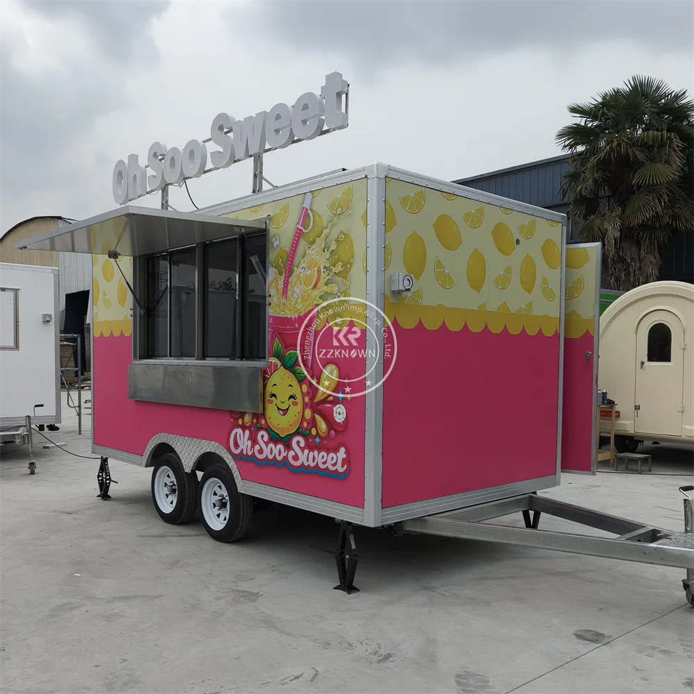 Mobile Churro Dessert Coffee Trailer Catering Truck Street Kitchen Custom Catering Food Truck Trailer Fully Equipped