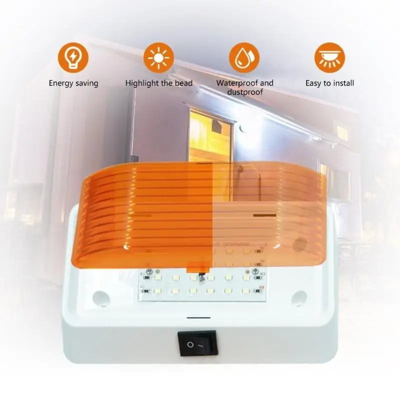 

31BC Bright LED Porch Lamp High Brightness Utility Lamp For Motorhomes Trailer Exterior, Efficient 12V Operations, Waterproof