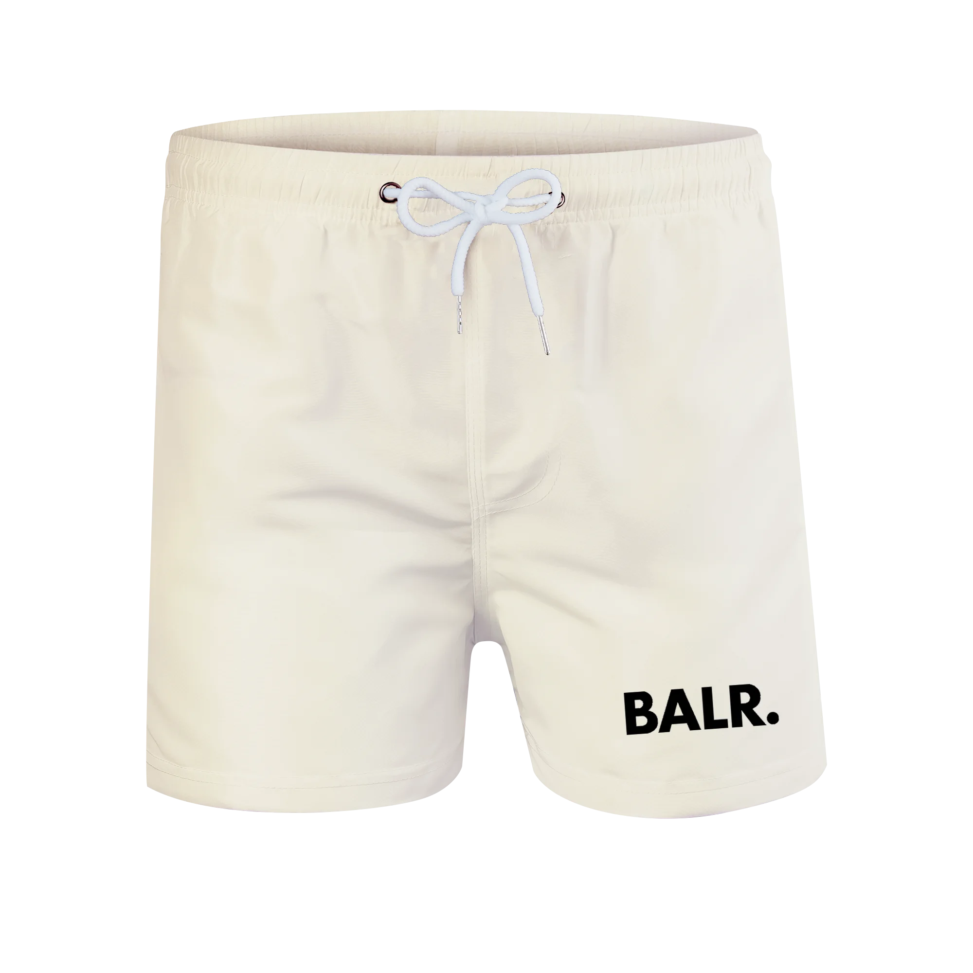 2024 BALR Men\'s Swim Trunks Beach Shorts Drawstring with Mesh Lining Elastic Waist Plain Breathable Soft Casual Daily Streetwear