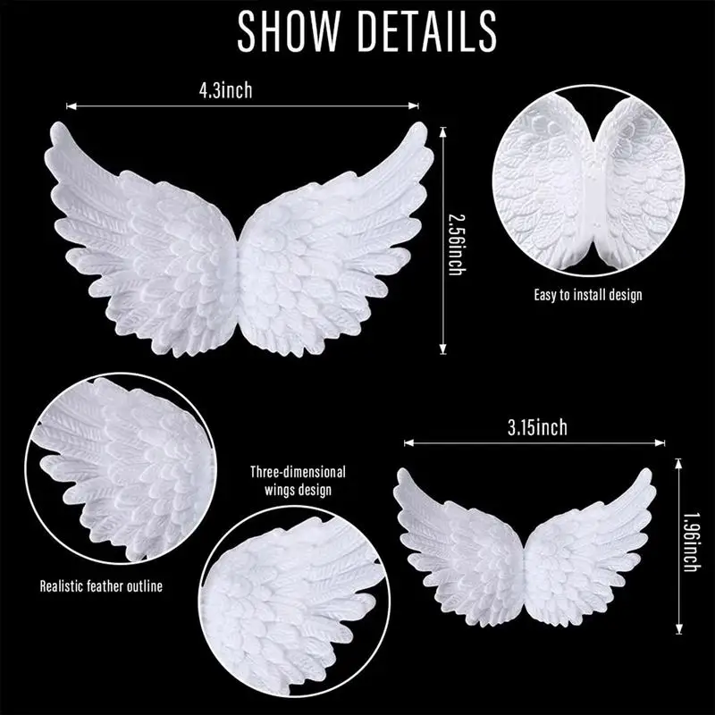 Angel Wings For Crafts White Crafts Mini Angel Wings White Angel Mini Wings Christmas Tree Decor Hanging Chic Pendant