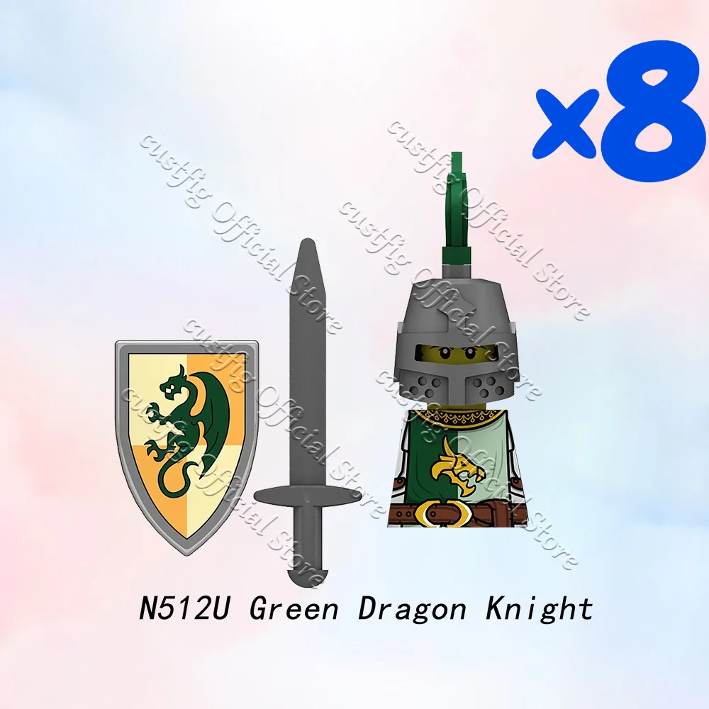 MOC Mittelalterliche Militärische Griechische Spartanische Krieger-Soldatenfigur Baustein Armeekastell König Ritter Schild DIY Bausteine Jungen Spielzeug Geschenk